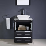 Fresca FVN6224ES-VSL Torino 24" Espresso Modern Bathroom Vanity with Vessel Sink