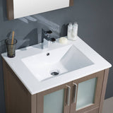 Fresca FVN6224GO-UNS Torino 24" Gray Oak Modern Bathroom Vanity with Integrated Sink