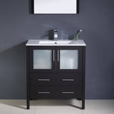 Fresca FVN6230ES-UNS Torino 30" Espresso Modern Bathroom Vanity with Integrated Sink