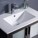 Fresca FVN6230ES-UNS Torino 30" Espresso Modern Bathroom Vanity with Integrated Sink