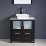 Fresca FVN6230ES-VSL Torino 30" Espresso Modern Bathroom Vanity with Vessel Sink