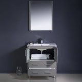 Fresca FVN6230GR-UNS Torino 30" Grey Modern Bathroom Vanity with Integrated Sink