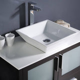 Fresca FVN6236ES-VSL Torino 36" Espresso Modern Bathroom Vanity with Vessel Sink