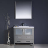 Fresca FVN6236GR-UNS Torino 36" Grey Modern Bathroom Vanity with Integrated Sink