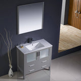 Fresca FVN6236GR-UNS Torino 36" Grey Modern Bathroom Vanity with Integrated Sink