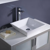 Fresca FVN6236GR-VSL Torino 36" Grey Modern Bathroom Vanity with Vessel Sink