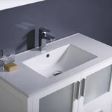 Fresca FVN6236WH-UNS Torino 36" White Modern Bathroom Vanity with Integrated Sink