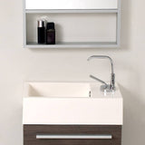 Fresca FVN8002GO Pulito 16" Small Gray Oak Modern Bathroom Vanity with Tall Mirror