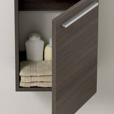 Fresca FVN8002GO Pulito 16" Small Gray Oak Modern Bathroom Vanity with Tall Mirror