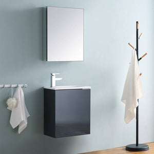 Fresca FVN8003GG Valencia 20" Dark Slate Gray Wall Hung Modern Bathroom Vanity with Medicine Cabinet