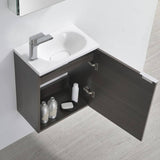 Fresca FVN8003GO Valencia 20" Gray Oak Wall Hung Modern Bathroom Vanity with Medicine Cabinet