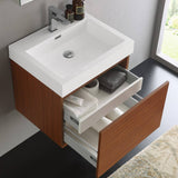 Fresca FVN8006TK Nano 24" Teak Modern Bathroom Vanity with Medicine Cabinet