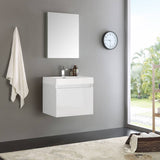 Fresca FVN8006WH Nano 24" White Modern Bathroom Vanity with Medicine Cabinet