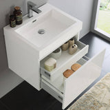 Fresca FVN8006WH Nano 24" White Modern Bathroom Vanity with Medicine Cabinet