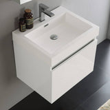 Fresca FVN8006WH Nano 24" White Modern Bathroom Vanity with Medicine Cabinet