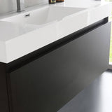 Fresca FVN8011BW Mezzo 48" Black Wall Hung Modern Bathroom Vanity with Medicine Cabinet