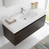 Fresca FVN8011GO Mezzo 48" Gray Oak Wall Hung Modern Bathroom Vanity with Medicine Cabinet