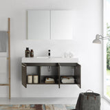 Fresca FVN8092GO Vista 48" Gray Oak Wall Hung Modern Bathroom Vanity with Medicine Cabinet