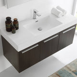 Fresca FVN8092GO Vista 48" Gray Oak Wall Hung Modern Bathroom Vanity with Medicine Cabinet