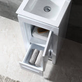 Fresca FVN8118WH Allier 16" White Modern Bathroom Vanity with Mirror