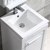 Fresca FVN8118WH Allier 16" White Modern Bathroom Vanity with Mirror