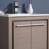 Fresca FVN8125GO Allier 24" Gray Oak Modern Bathroom Vanity with Mirror