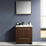 Fresca FVN8130WG Allier 30" Wenge Brown Modern Bathroom Vanity with Mirror