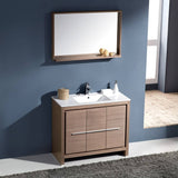 Fresca FVN8140GO Allier 40" Gray Oak Modern Bathroom Vanity with Mirror