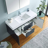 Fresca FVN8348GG Valencia 48" Dark Slate Gray Wall Hung Modern Bathroom Vanity with Medicine Cabinet