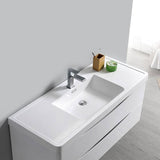 Fresca FVN9048WH Tuscany 48" Glossy White Wall Hung Modern Bathroom Vanity with Medicine Cabinet