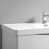 Fresca FVN9048WH Tuscany 48" Glossy White Wall Hung Modern Bathroom Vanity with Medicine Cabinet