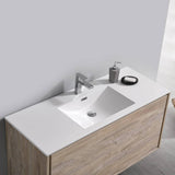 Fresca FVN9248RNW Catania 48" Rustic Natural Wood Wall Hung Modern Bathroom Vanity with Medicine Cabinet