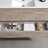 Fresca FVN9248RNW Catania 48" Rustic Natural Wood Wall Hung Modern Bathroom Vanity with Medicine Cabinet