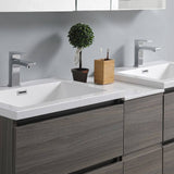 Fresca FVN93-241224MGO-D Lazzaro 60" Gray Wood Free Standing Double Sink Modern Bathroom Vanity with Medicine Cabinet