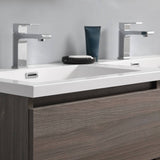 Fresca FVN93-2424MGO-D Lazzaro 48" Gray Wood Free Standing Double Sink Modern Bathroom Vanity with Medicine Cabinet