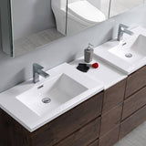 Fresca FVN93-301230RW-D Lazzaro 72" Rosewood Free Standing Double Sink Modern Bathroom Vanity with Medicine Cabinet