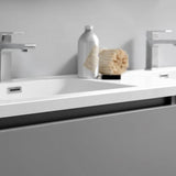 Fresca FVN93-3030GR-D Lazzaro 60" Gray Free Standing Double Sink Modern Bathroom Vanity with Medicine Cabinet