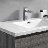 Fresca FVN93-3030HA-D Lazzaro 60" Ash Gray Free Standing Double Sink Modern Bathroom Vanity with Medicine Cabinet