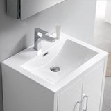 Fresca FVN9424WH Imperia 24" Glossy White Free Standing Modern Bathroom Vanity with Medicine Cabinet