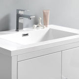 Fresca FVN9430WH Imperia 30" Glossy White Free Standing Modern Bathroom Vanity with Medicine Cabinet