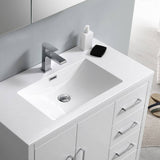 Fresca FVN9436WH-R Imperia 36" Glossy White Free Standing Modern Bathroom Vanity with Medicine Cabinet - Right Version