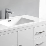 Fresca FVN9436WH-R Imperia 36" Glossy White Free Standing Modern Bathroom Vanity with Medicine Cabinet - Right Version