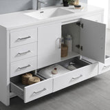 Fresca FVN9460WH-S Imperia 60" Glossy White Free Standing Single Sink Modern Bathroom Vanity with Medicine Cabinet