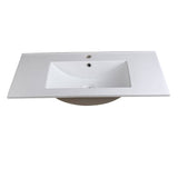 Fresca FVS6236WH Torino 36" White Integrated Sink with Countertop