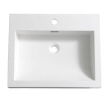 Fresca FVS8006WH Nano 24" White Integrated Sink with Countertop