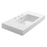 Fresca FVS8010WH Mezzo 40" White Integrated Sink with Countertop