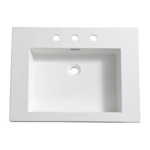 Fresca FVS8070WH Potenza 28" White Integrated Sink with Countertop