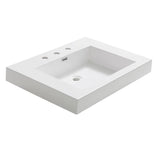 Fresca FVS8070WH Potenza 28" White Integrated Sink with Countertop