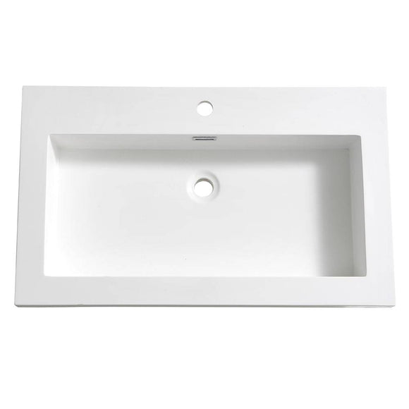 Fresca FVS8080WH Medio 32" White Integrated Sink with Countertop