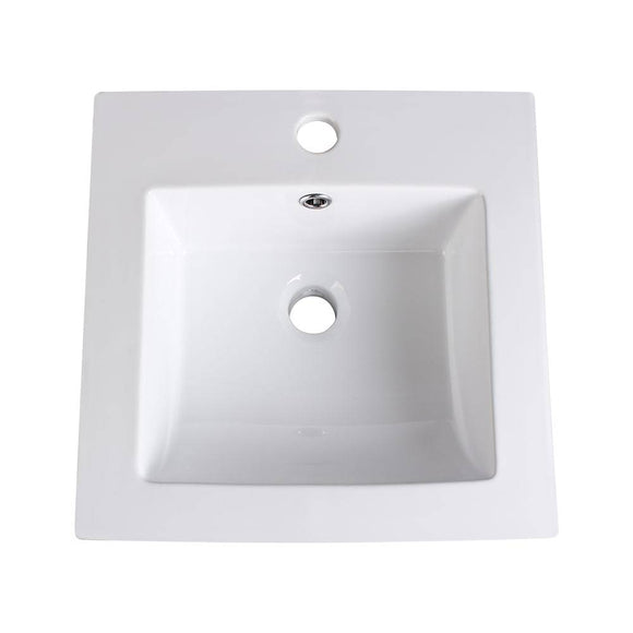 Fresca FVS8118WH Allier 16" White Integrated Sink with Countertop